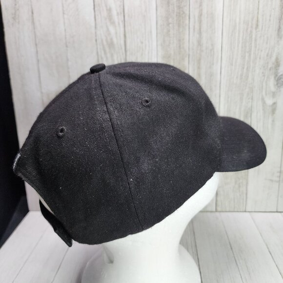 Vintage Adidas Logo Cap Hat Black One Size Fits All Adjustable Strapback - Picture 4 of 6
